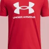 T-SHIRT A MANICA CORTA JUNIOR UNDER ARMOUR SPORTSTYLE LOGO RED 1363282 0600