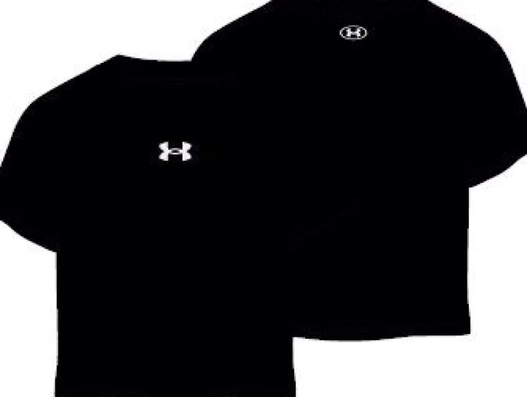 T-SHIRT A MANICA CORTA JUNIOR UNDER ARMOUR CROP SPORTSTYLE LOGO BLACK 1380878 0001