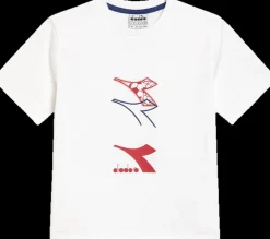 T-SHIRT A MANICA CORTA JUNIOR DIADORA LOGO OPTICAL WHITE 102.180953 20002