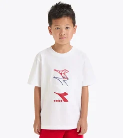 T-SHIRT A MANICA CORTA JUNIOR DIADORA LOGO OPTICAL WHITE 102.180953 20002