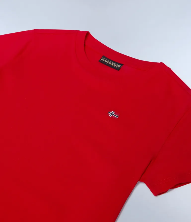 T-SHIRT A MANICA CORTA JUNIOR NAPAPIJRI SALIS 2 RED GOJI NP0A4GEH R06