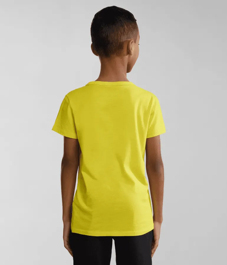 T-SHIRT A MANICA CORTA JUNIOR NAPAPIJRI K S-KITIK YELLOW VISIBLE NP0A4HTF Y1K