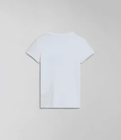 T-SHIRT A MANICA CORTA JUNIOR NAPAPIJRI K S-KITIK BRIGHT WHITE NP0A4HTF 002