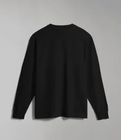T-SHIRT A MANICA LUNGA DA UOMO NAPAPIJRI S-BOX LS 3 BLACK NP0A4GK7 041