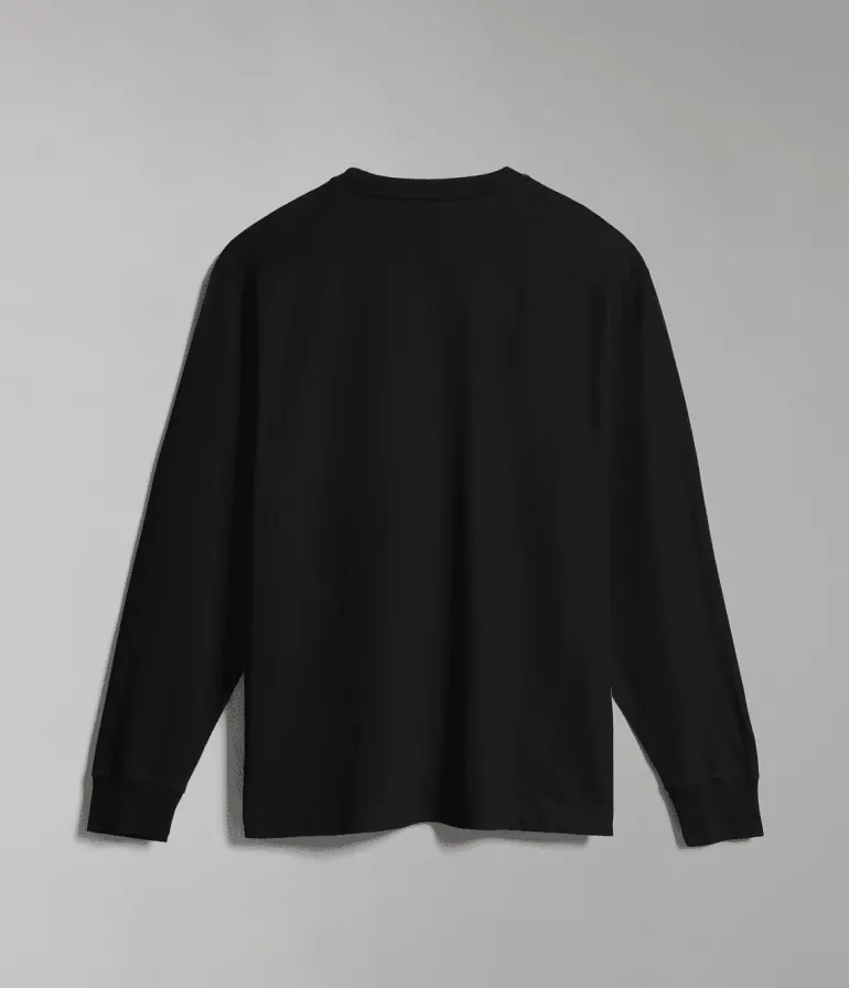 T-SHIRT A MANICA LUNGA DA UOMO NAPAPIJRI S-BOX LS 3 BLACK NP0A4GK7 041