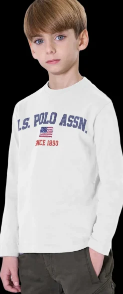 T-SHIRT A MANICA LUNGA JUNIOR US POLO LS US40568003 101