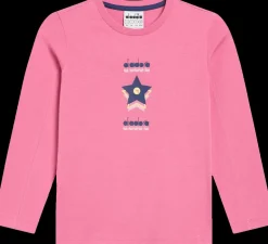 T-SHIRT A MANICA LUNGA JUNIOR DIADORA LOGO CHATEAU PINK 102.180959 50149