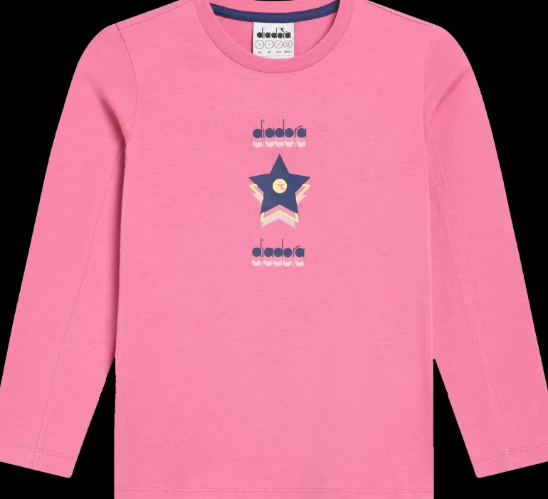 T-SHIRT A MANICA LUNGA JUNIOR DIADORA LOGO CHATEAU PINK 102.180959 50149