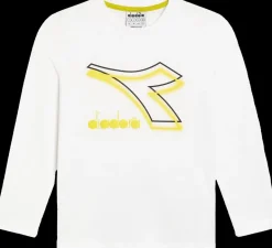 T-SHIRT A MANICA LUNGA JUNIOR DIADORA LOGO OPTICAL WHITE 102.181439 20002