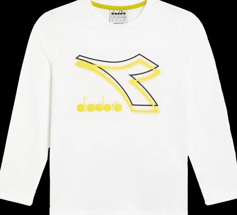 T-SHIRT A MANICA LUNGA JUNIOR DIADORA LOGO OPTICAL WHITE 102.181439 20002