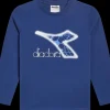 T-SHIRT A MANICA LUNGA JUNIOR DIADORA LOGO SALTIRE NAVY 102.181439 60024