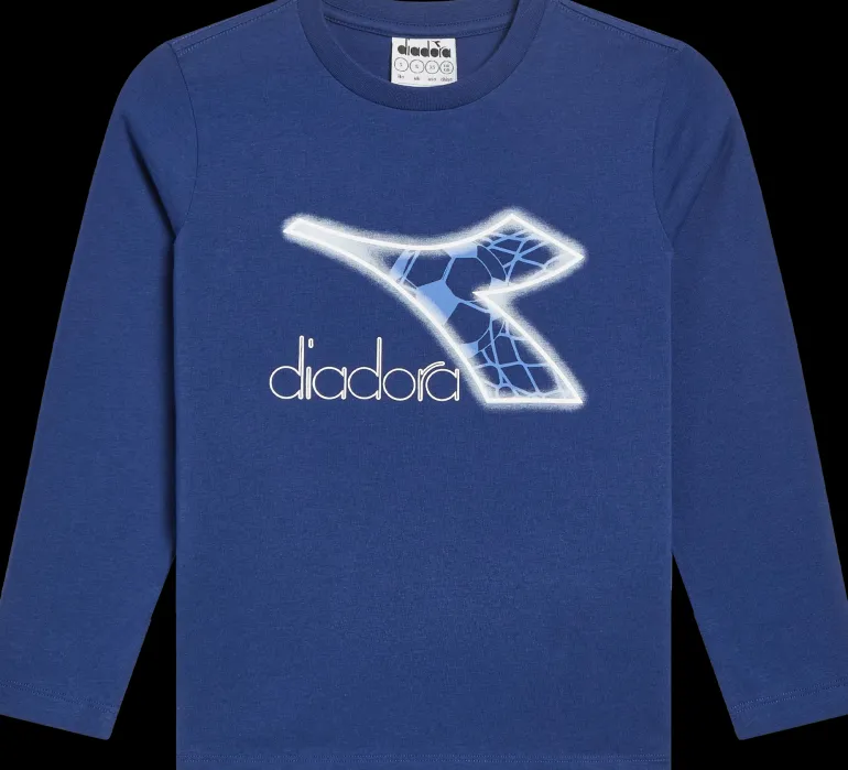 T-SHIRT A MANICA LUNGA JUNIOR DIADORA LOGO SALTIRE NAVY 102.181439 60024