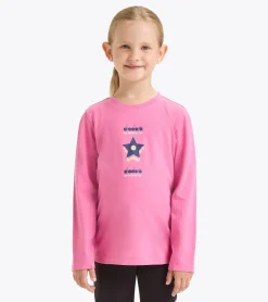 T-SHIRT A MANICA LUNGA JUNIOR DIADORA LOGO CHATEAU PINK 102.180959 50149