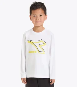 T-SHIRT A MANICA LUNGA JUNIOR DIADORA LOGO OPTICAL WHITE 102.181439 20002