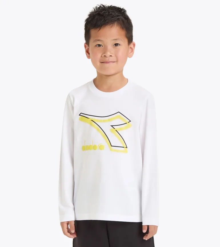 T-SHIRT A MANICA LUNGA JUNIOR DIADORA LOGO OPTICAL WHITE 102.181439 20002