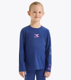 T-SHIRT A MANICA LUNGA JUNIOR DIADORA LOGO SALTIRE NAVY 102.180959 60024