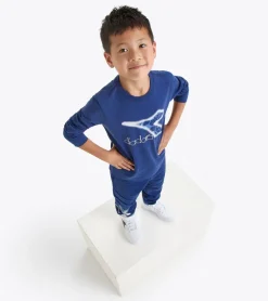 T-SHIRT A MANICA LUNGA JUNIOR DIADORA LOGO SALTIRE NAVY 102.181439 60024