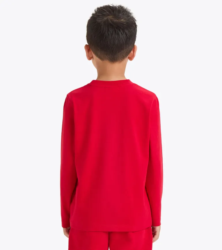 T-SHIRT A MANICA LUNGA JUNIOR DIADORA LOGO RED SALSA 102.181439 45080