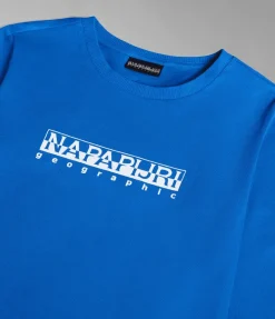 T-SHIRT A MANICA LUNGA JUNIOR NAPAPIJRI K S-BOX LS 1 BLUE CLASSIC NP0A4GNI B2I