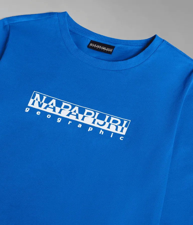 T-SHIRT A MANICA LUNGA JUNIOR NAPAPIJRI K S-BOX LS 1 BLUE CLASSIC NP0A4GNI B2I