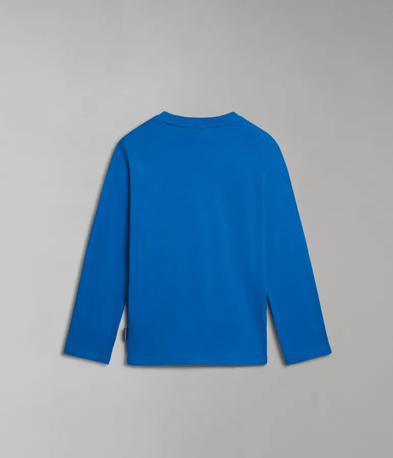 T-SHIRT A MANICA LUNGA JUNIOR NAPAPIJRI K S-BOX LS 1 BLUE CLASSIC NP0A4GNI B2I