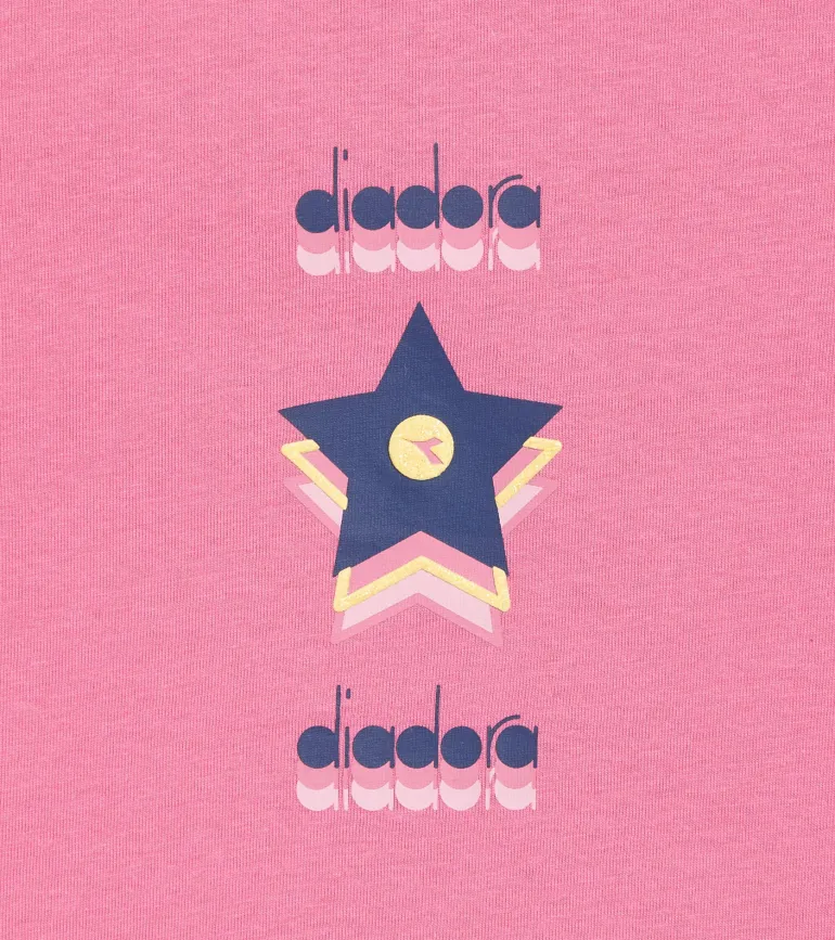 T-SHIRT A MANICA LUNGA JUNIOR DIADORA LOGO CHATEAU PINK 102.180959 50149