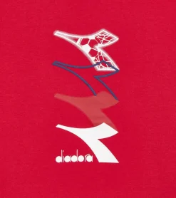 T-SHIRT A MANICA LUNGA JUNIOR DIADORA LOGO RED SALSA 102.181439 45080