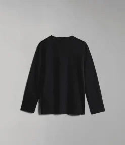 T-SHIRT A MANICA LUNGA JUNIOR NAPAPIJRI K S-BOX LS 1 BLACK  NP0A4GNI 041