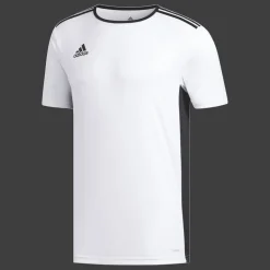 T-SHIRT MANICA CORTA TENNIS UOMO ADIDAS ENTRADA BIANCA CON STRISCE NERE