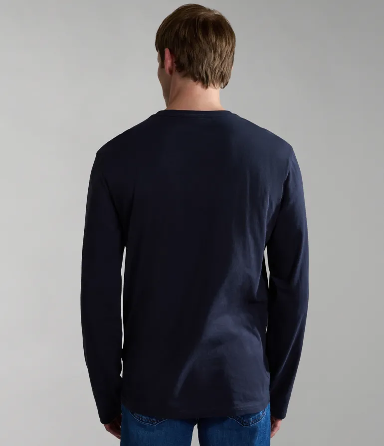 T-SHIRT MANICA LUNGA DA UOMO NAPAPIJRI SALIS 1 BLU MARINE NP0A4HN7 176