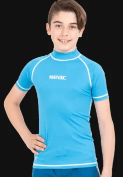 T-SHIRT SUN A MANICA CORTA SEAC SUB BOY AZZURRO