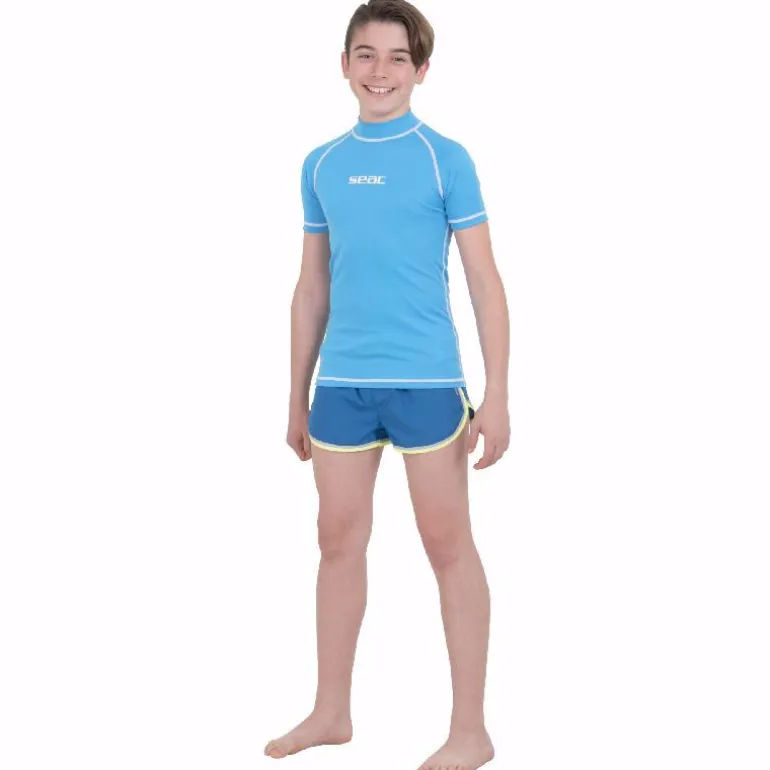 T-SHIRT SUN A MANICA CORTA SEAC SUB BOY AZZURRO
