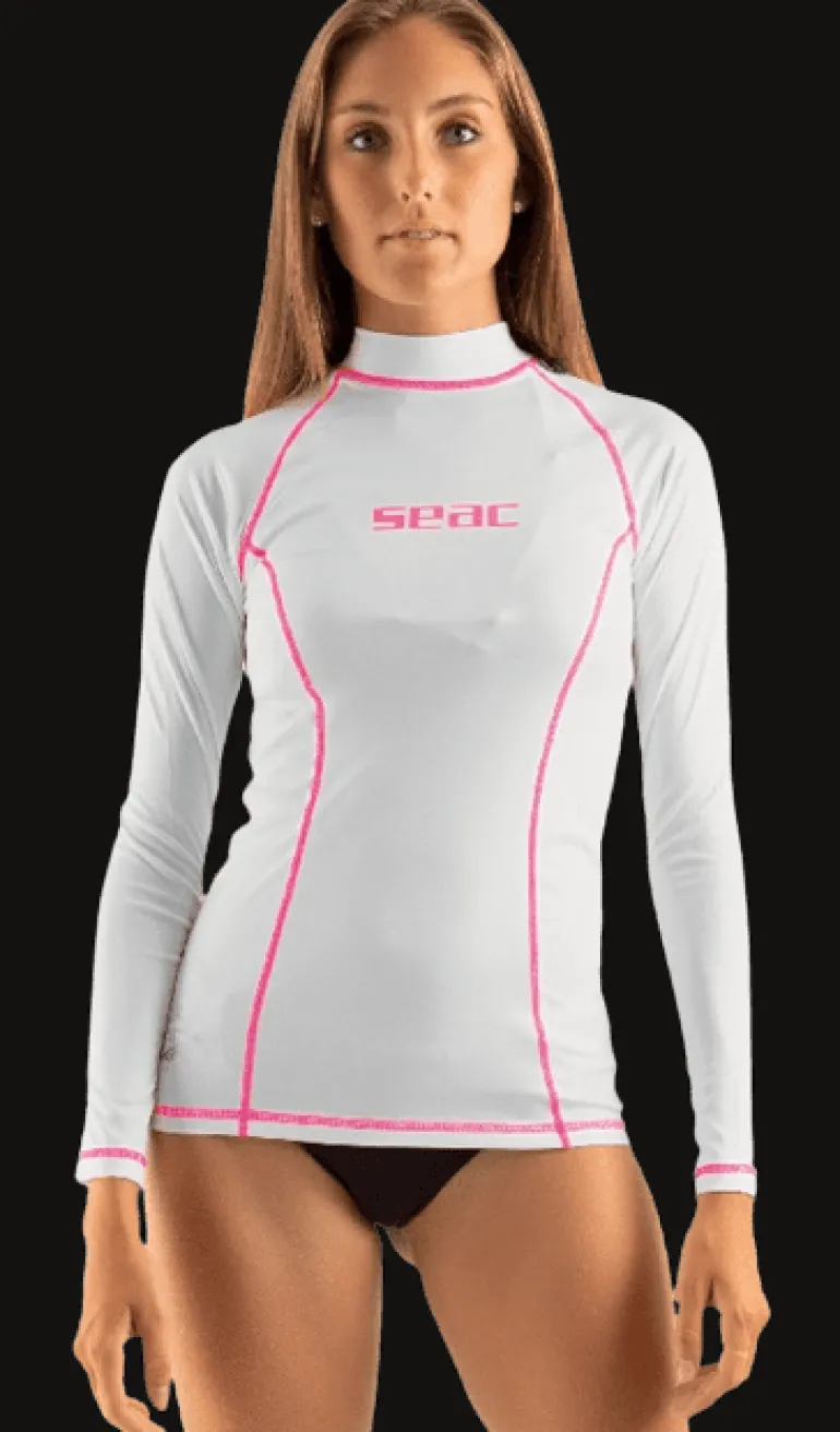 T-SHIRT SUN LONG SEAC SUB DONNA BIANCO
