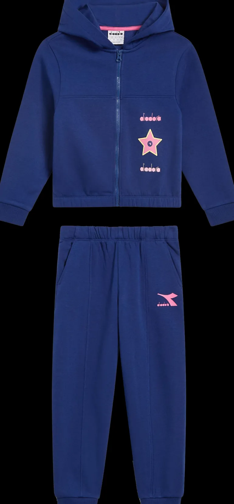TUTA JUNIOR DIADORA HD FZ LOGO SALTIRE NAVY 102.180962 60024
