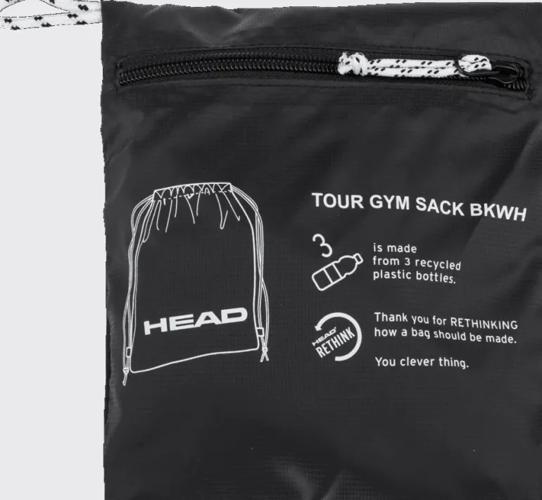 ZAINO UNISEX HEAD TOUR GYM SACK 260714 BKWH